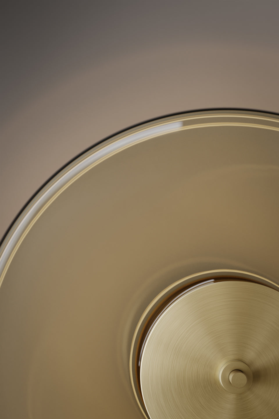 Zen wall 35 Light burnished brass  w/ Transparent bronze glass