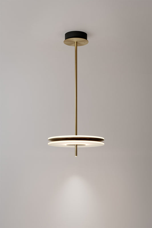 Soul Pendant Matt black structure w/ Satin Glass