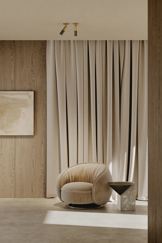Rock Side Table Travertine marble