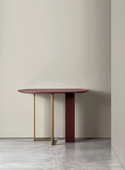 Abel Console Bronzed brass frame w/ Travertino Marble