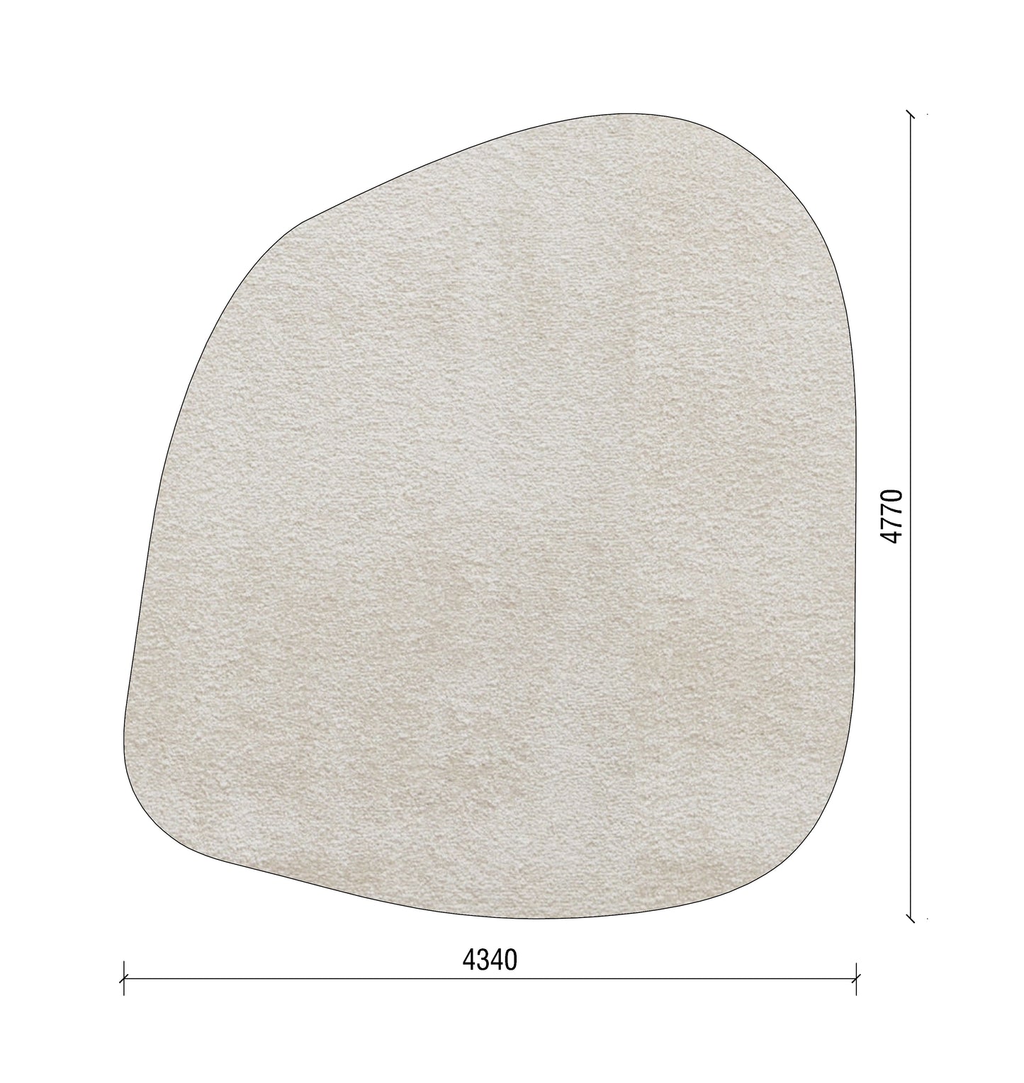 2624-510 Shaped Grey Rug 477 x 434
