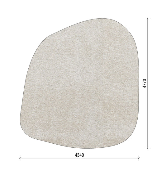 2624-510 Shaped Grey Rug 477 x 434