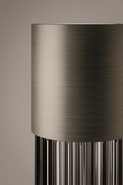 Chic Floor lamp Dark Striped Bronze