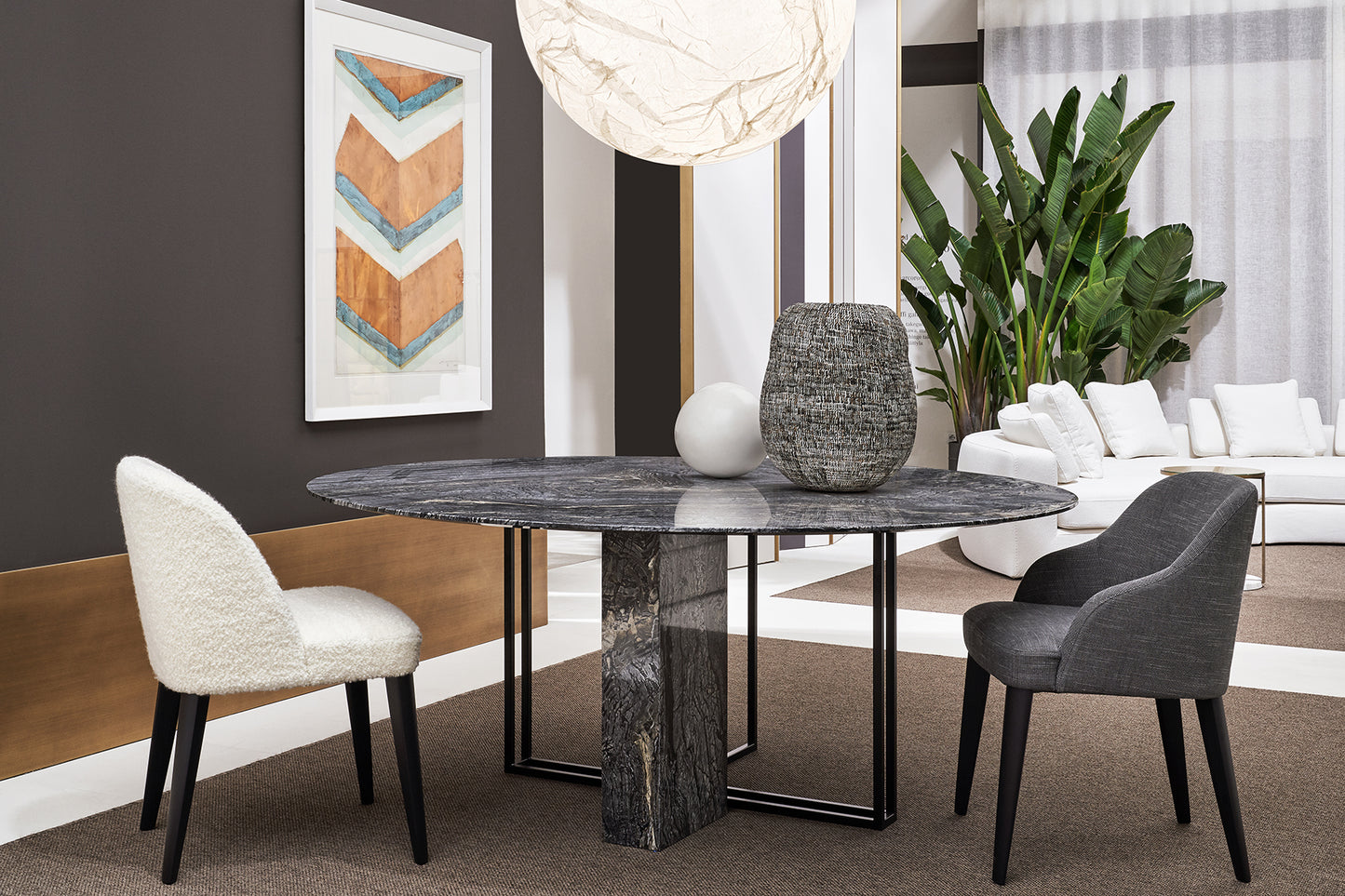 Odette Uno Dining Chair Taupe Leather