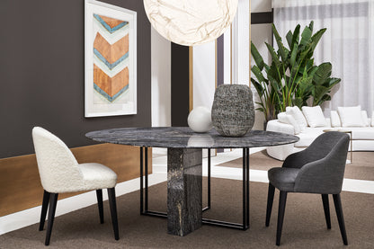 Odette Uno Dining Chair Taupe Leather