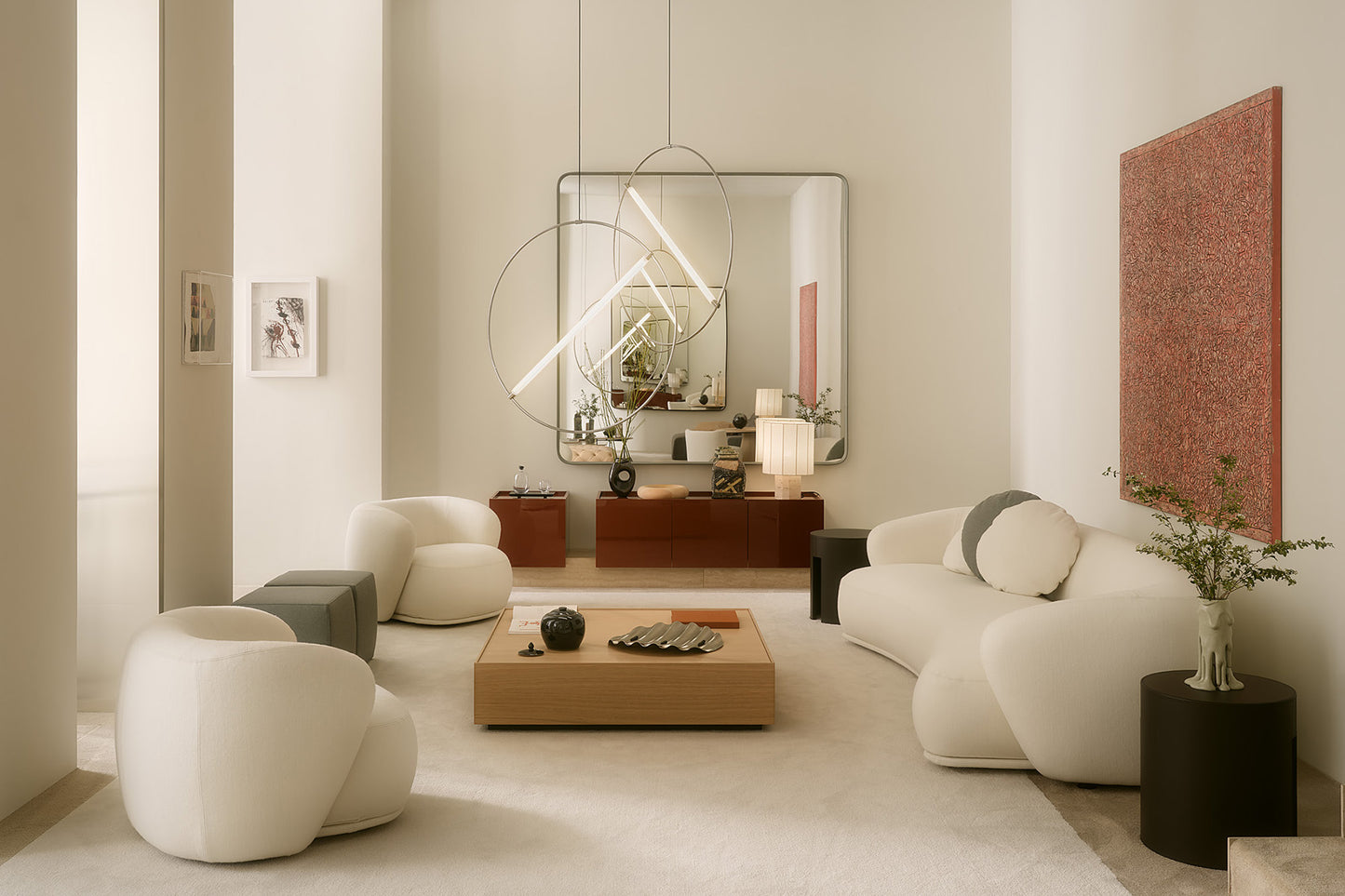 Rene Swivel Armchair Beige