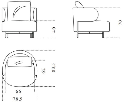 Akiko Lounge Armchair Leather