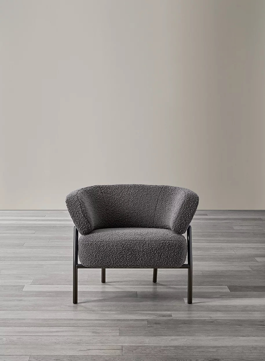 Nani Armchair Beige Fabric Matt Sand frame