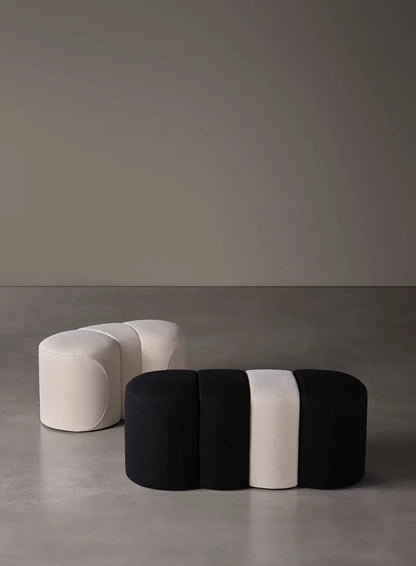 Baco Ottoman upholstered in fabric