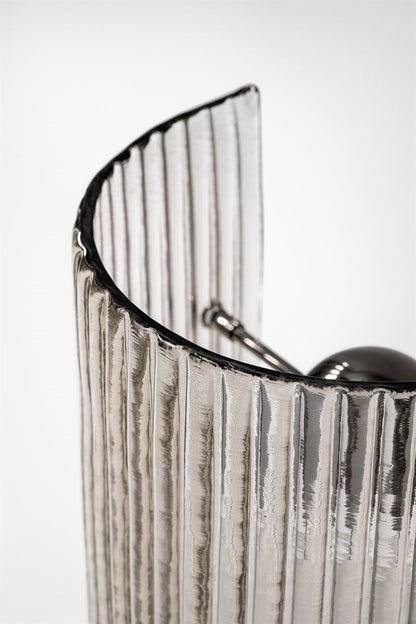 Bonfire Stripes Table Lamp Small Bronzed Molten Curved Glass