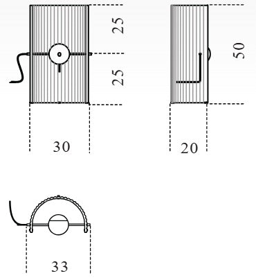 Bonfire Stripes Table Lamp Big Bronzed Molten Curved Glass