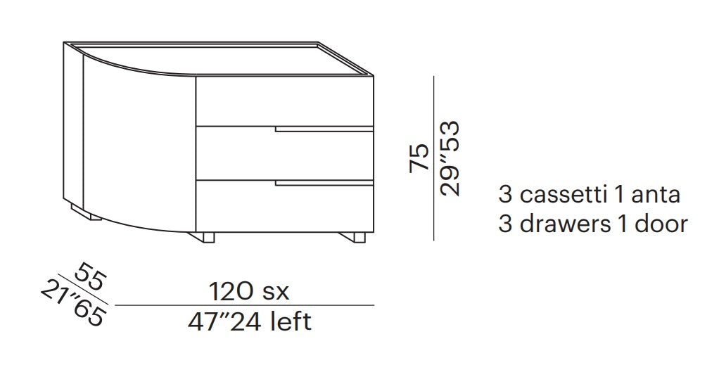 Wallis Quatro Cabinet Left