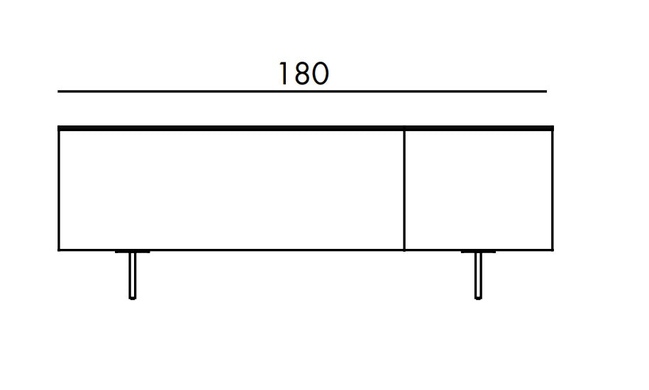 Ruben Cabinet Right Sand Glossy Lacquered