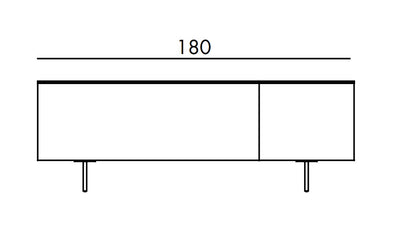 Ruben Cabinet Right Sand Glossy Lacquered