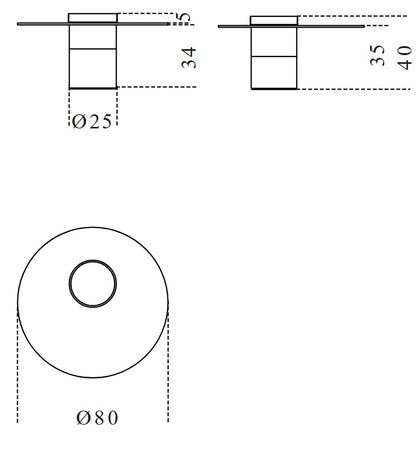 Haumea Coffee Table 80 Nickel
