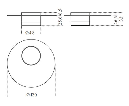 Haumea Coffee Table 120 Nickel
