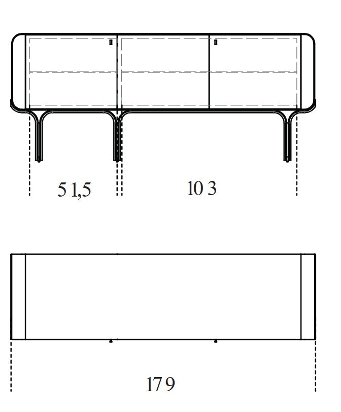 Stami Sideboard 180 Brown