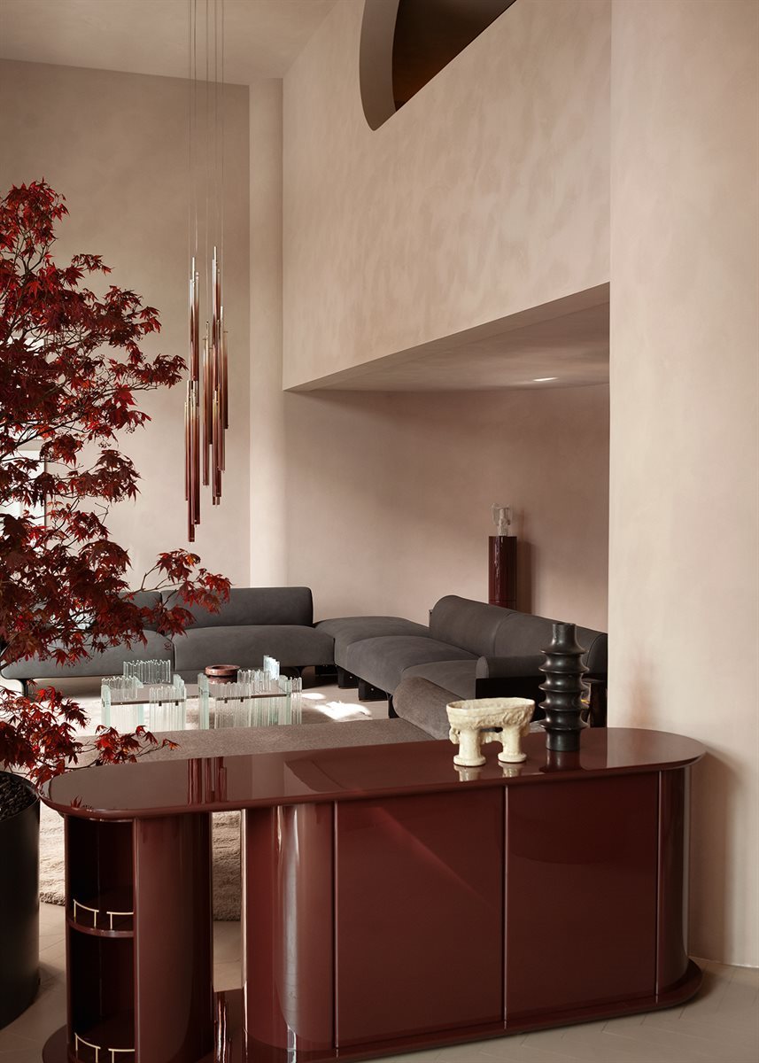 Tratto Vertical Pendant Silver