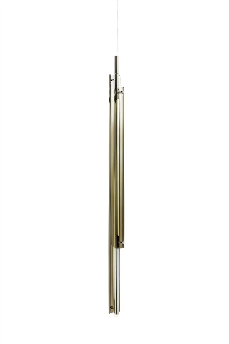 Tratto Vertical Pendant Gold