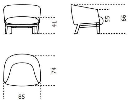 Livre Armchair / Fabric Joy Milk 005