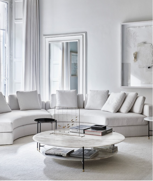 Adrian Coffee Table White undertop Glossy Calacatta Gold