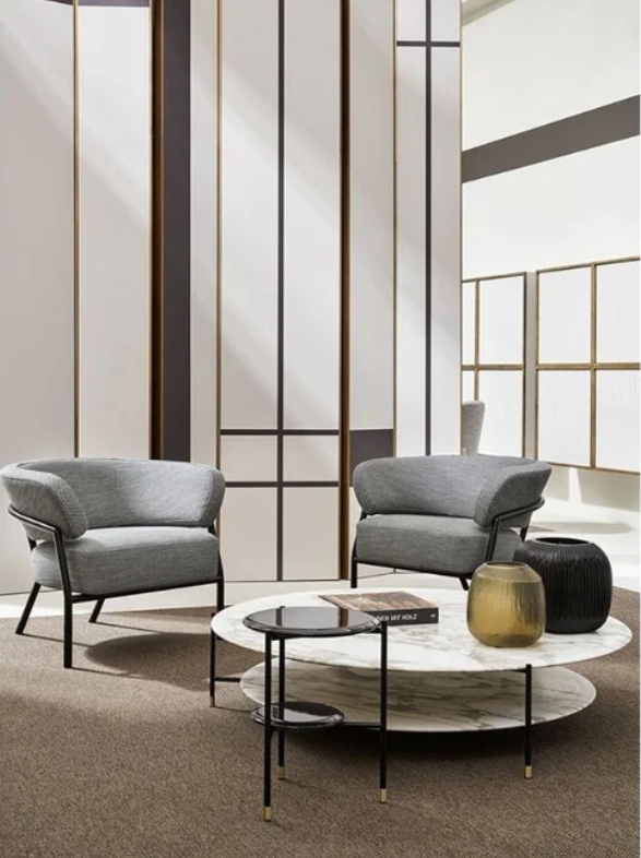 Adrian Coffee Table White undertop Glossy Calacatta Gold