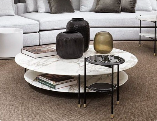 Adrian Side Table Lava Glossy Lacquered