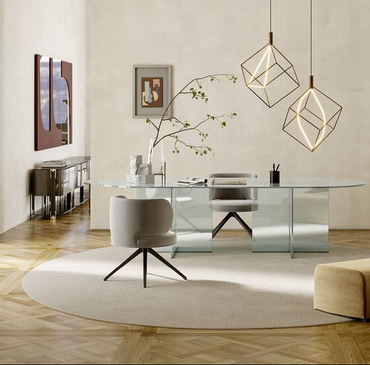 Akiko Swivel Dining Chair Warm Grey