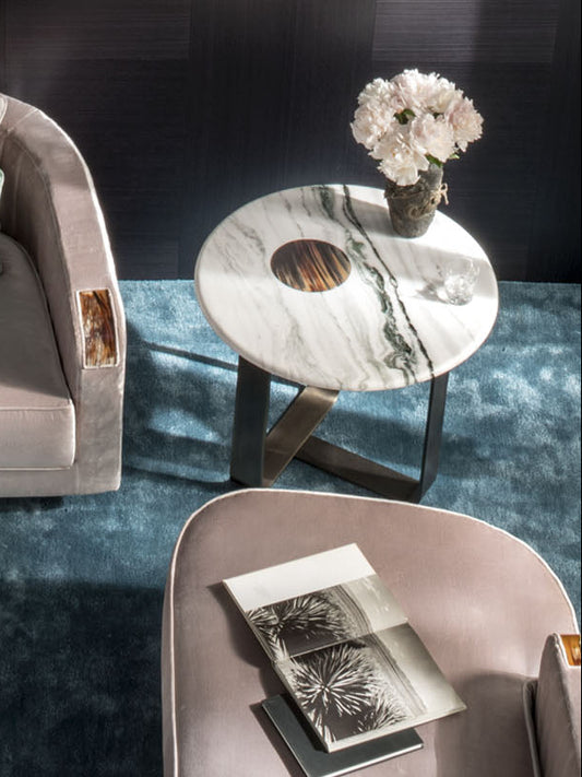 Apollo Side Table Dalmata marble Was AED 25,640