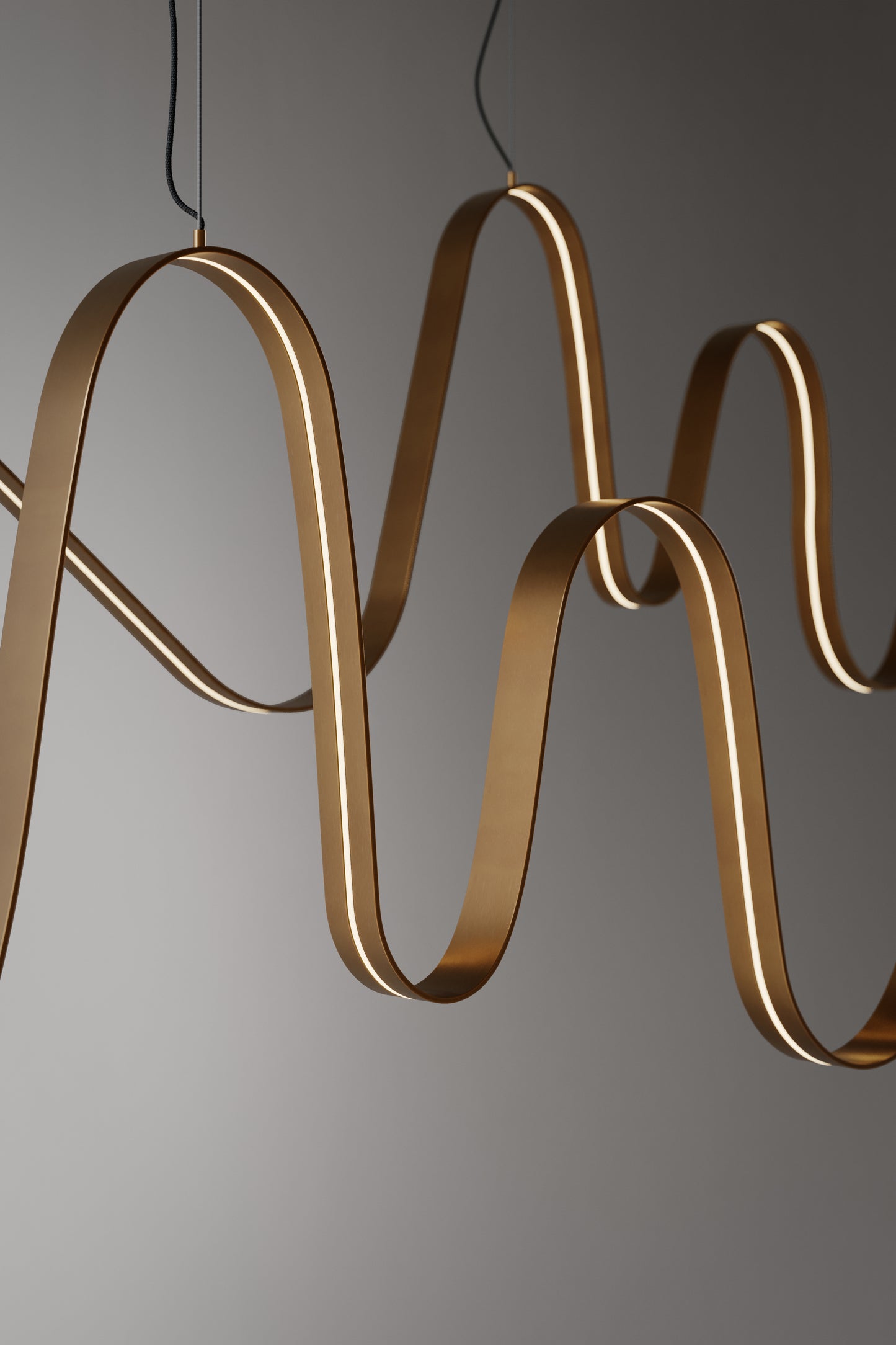 Chandelier I Pendant - Bissa / Structure / Delabre Brass / 185 x 30 x 100H / Triac dimmable