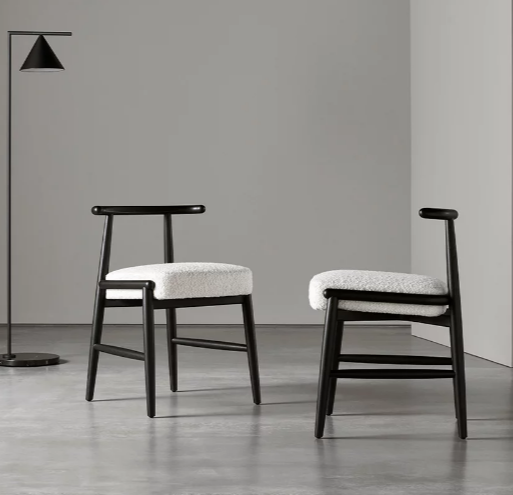 Emilia Dining Chair Black wood frame