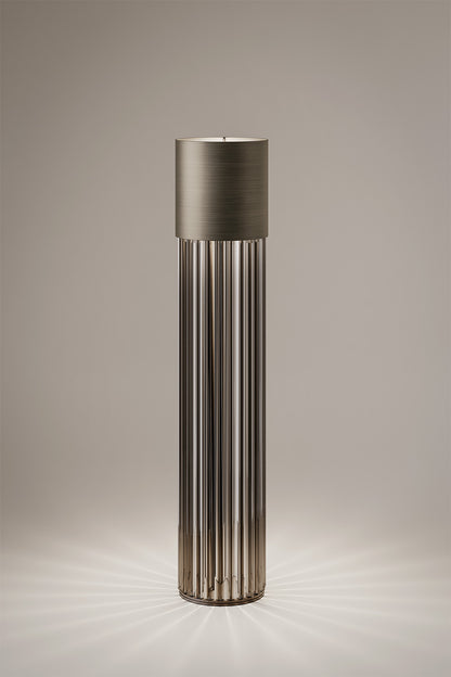 Chic Floor lamp Dark Striped Bronze