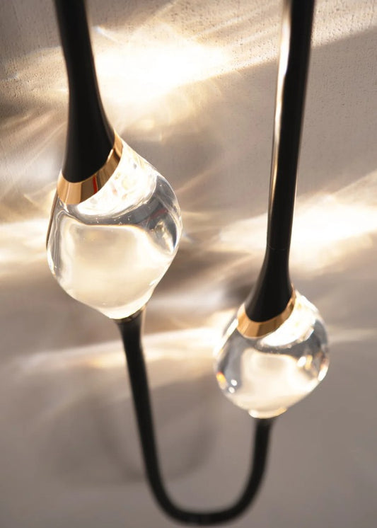 Il Pezzo 12 Two Crystals Wall Light Champagne