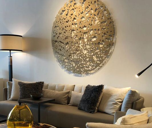 Art - Sun / D148 / Satin brushed / Golden steel / Steel