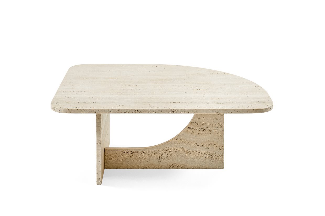 Selce A-L Coffee Table Travertino Romano Marble