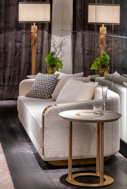 Saturno Side Table Ivory Lacquered top Was AED 15,178