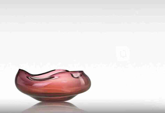 Gravity Glass Sculpture Aubergine / 44 x 18H