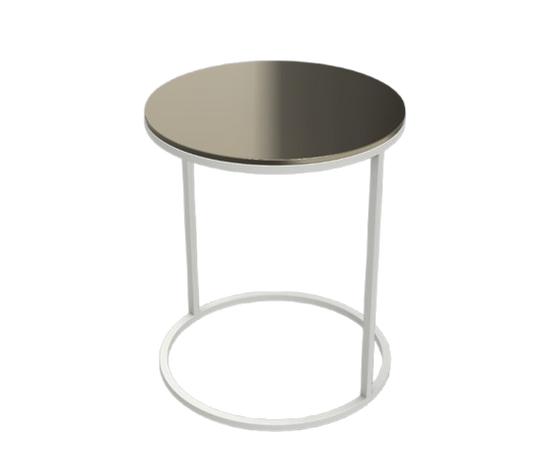Pek Side Table Sand Painted Glass