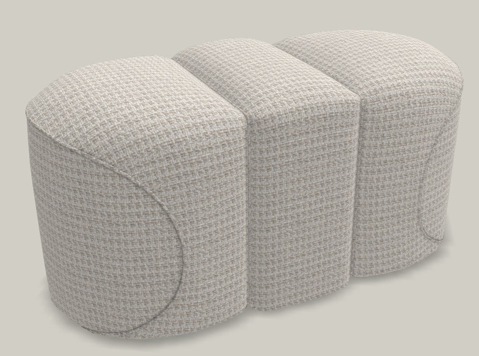Baco Ottoman upholstered in fabric