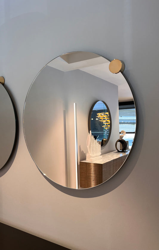 Mirror - Odette / Dia 80 / Polished brass detail / Extralight