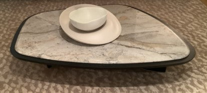 Kigali L Coffee Table Silver Root Marble