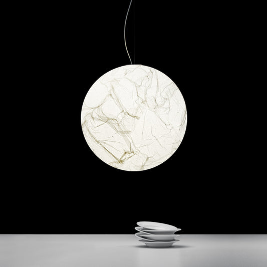 Chandelier I Pendant - Moon 80 / White / Japanese Paper / D78