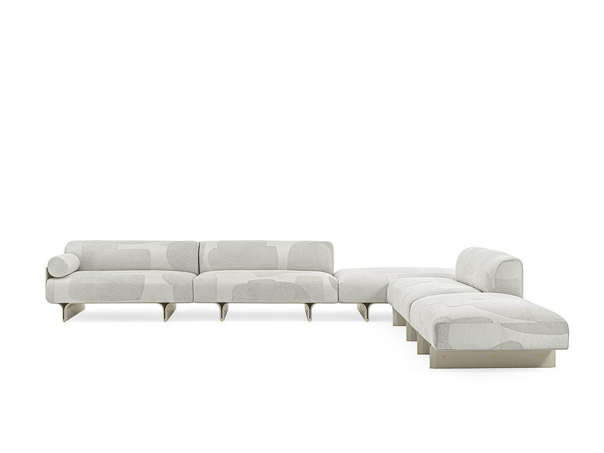 Sofa - Stami Plus / Off-White / Fab. Origine Milk 001 / 352x325x73H / Seat 43H / Sabbia del Nilo
