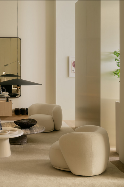 Rene Swivel Armchair Boucle