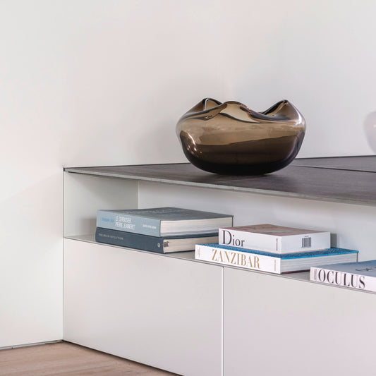 STYLING  ITEM - Vase Ocean / Fume / Glass / 25 x 25 x 14.5h