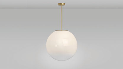 Skye L Pendant Satin brass Sfumato glass shade