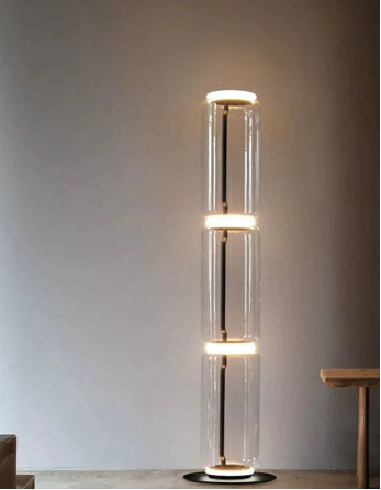 Noctambule Floor lamp Small base 3 Low Cylinders