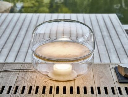 Table lamp - Macaron / 30 x 26H / Onyx Honey / Glossy surface