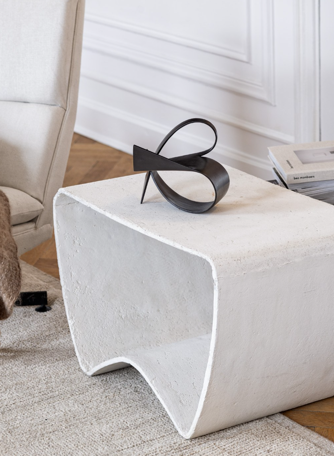 STYLING  ITEM - Swirl / Brown  / 20 x 10 x 19.5H / Bronze Sculpture