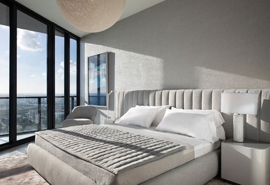 Tuyo Stripe Bed Beige 180 W320